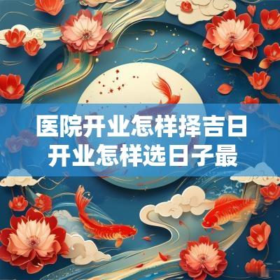 医院开业怎样择吉日 开业怎样选日子最好
