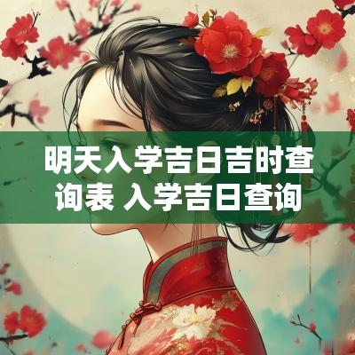 明天入学吉日吉时查询表 入学吉日查询2025