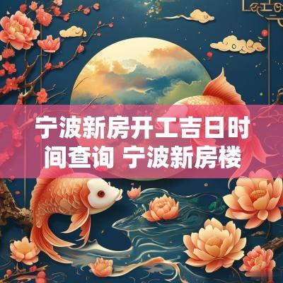 宁波新房开工吉日时间查询 宁波新房楼盘