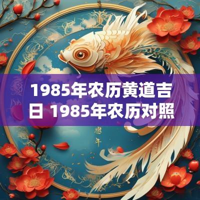 1985年农历黄道吉日 1985年农历对照表