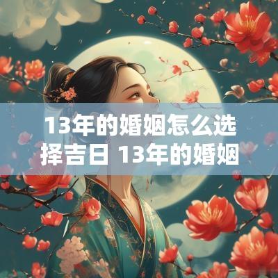13年的婚姻怎么选择吉日 13年的婚姻还是离婚了