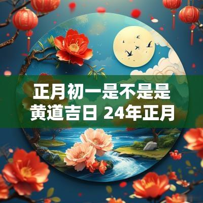 正月初一是不是是黄道吉日 24年正月初一是黄道吉日吗