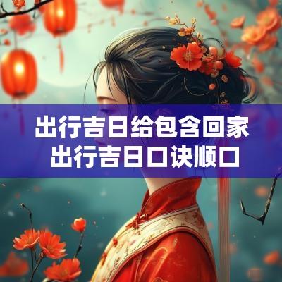 出行吉日给包含回家 出行吉日口诀顺口溜