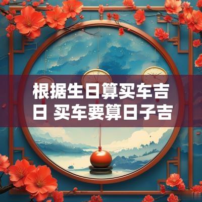 根据生日算买车吉日 买车要算日子吉日吗