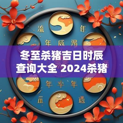 冬至杀猪吉日时辰查询大全 2025杀猪吉日查询