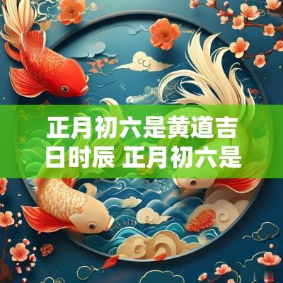 正月初六是黄道吉日时辰 正月初六是黄道吉日吗