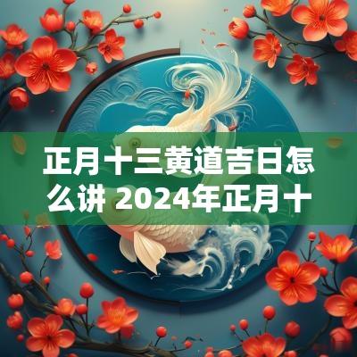正月十三黄道吉日怎么讲 2025年正月十三黄历吉日查询
