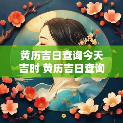 黄历吉日查询今天吉时 黄历吉日查询2025
