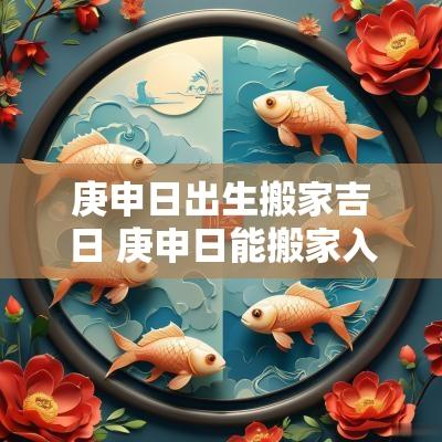 庚申日出生搬家吉日 庚申日能搬家入宅吗