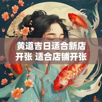 黄道吉日适合新店开张 适合店铺开张的黄道吉日