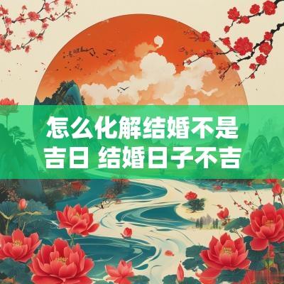怎么化解结婚不是吉日 结婚日子不吉利怎么化解