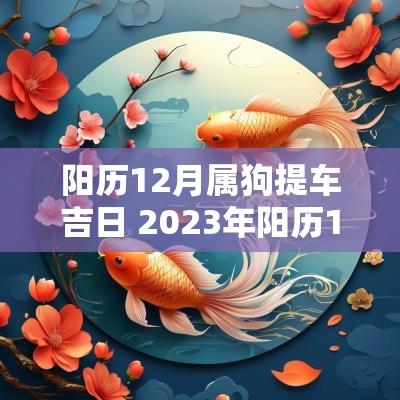 阳历12月属狗提车吉日 2025年阳历12月适合提车的日子