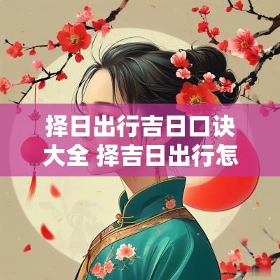 择日出行吉日口诀大全 择吉日出行怎么选