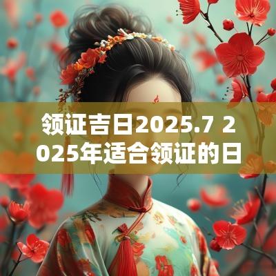 领证吉日2025.7 2025年适合领证的日子