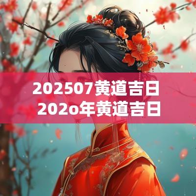 202507黄道吉日 202o年黄道吉日
