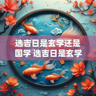 选吉日是玄学还是国学 选吉日是玄学还是国学好