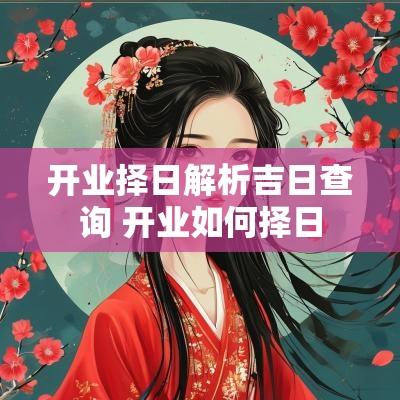 开业择日解析吉日查询 开业如何择日