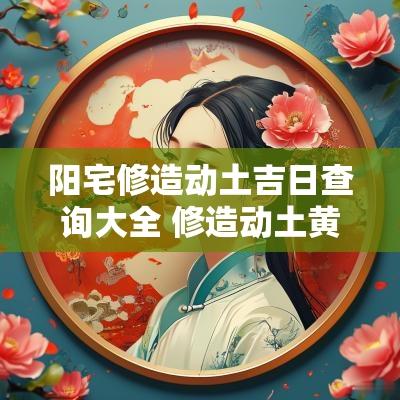 阳宅修造动土吉日查询大全 修造动土黄道吉日