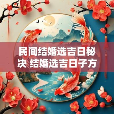 民间结婚选吉日秘决 结婚选吉日子方法
