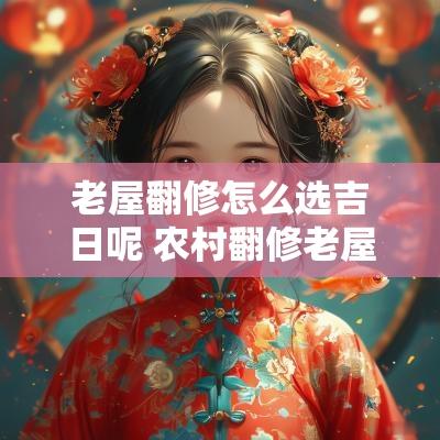 老屋翻修怎么选吉日呢 农村翻修老屋的原因