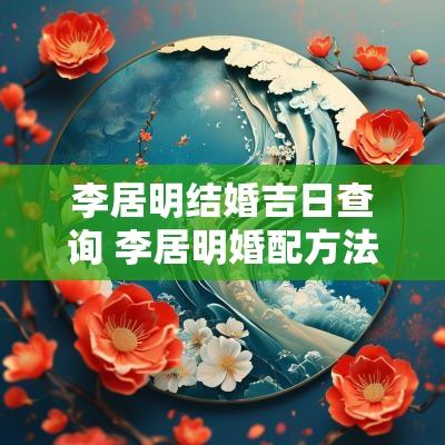 李居明结婚吉日查询 李居明婚配方法