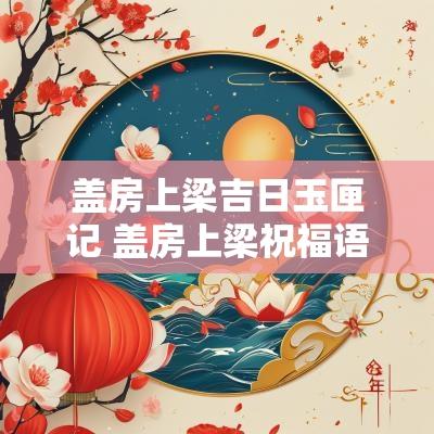 盖房上梁吉日玉匣记 盖房上梁祝福语