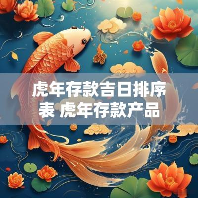 蛇年存款吉日排序表 蛇年存款产品