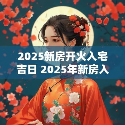 2025新房开火入宅吉日 2025年新房入宅开火黄道吉日