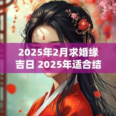 2025年2月求婚缘吉日 2025年适合结婚的日子