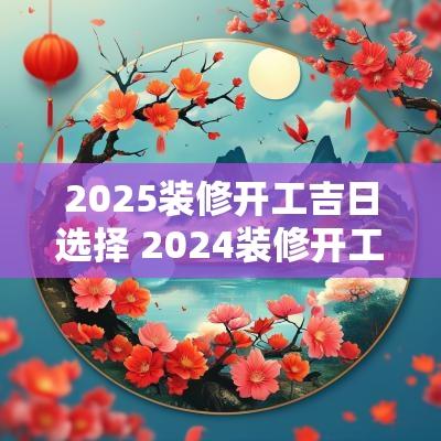 2025装修开工吉日选择 2025装修开工大吉要准备什么