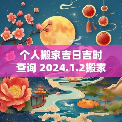 个人搬家吉日吉时查询 2025.1.2搬家黄道吉日吉时查询