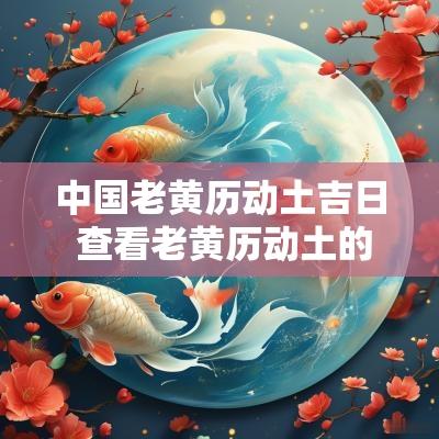 中国老黄历动土吉日 查看老黄历动土的黄道吉日
