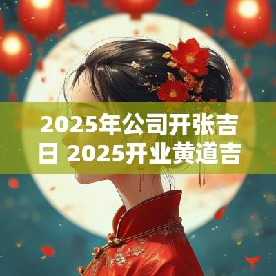 2025年公司开张吉日 2025开业黄道吉日