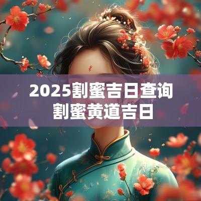 2025割蜜吉日查询 割蜜黄道吉日