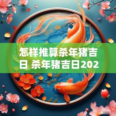 怎样推算杀年猪吉日 杀年猪吉日2025年