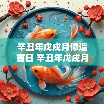 辛丑年戊戍月修造吉日 辛丑年戊戌月好吗