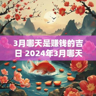 3月哪天是赚钱的吉日 2025年3月哪天是黄道吉日