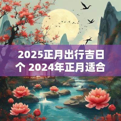 2025正月出行吉日个 2025年正月适合出行的黄道吉日