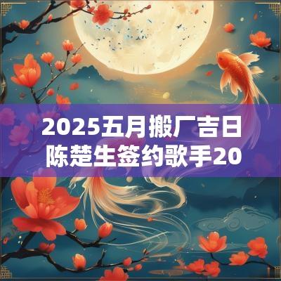 2025五月搬厂吉日 陈楚生签约歌手2025