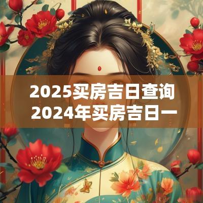 2025买房吉日查询 2025年买房吉日一览表