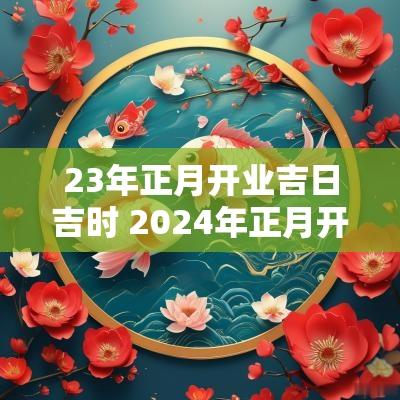 23年正月开业吉日吉时 2025年正月开业吉日一览表