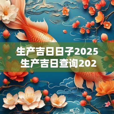 生产吉日日子2025 生产吉日查询2025