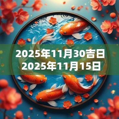 2025年11月30吉日 2025年11月15日黄历