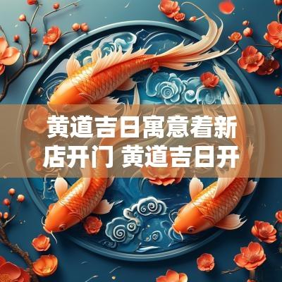 黄道吉日寓意着新店开门 黄道吉日开门大吉