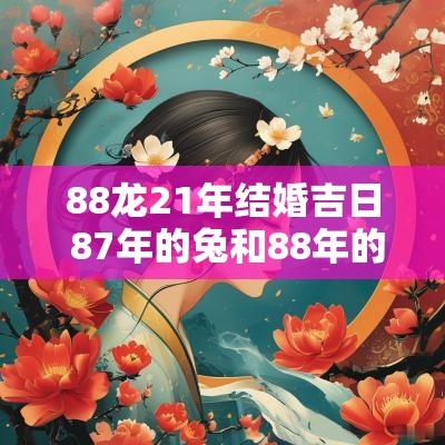 88龙21年结婚吉日 87年的兔和88年的龙结婚吉日