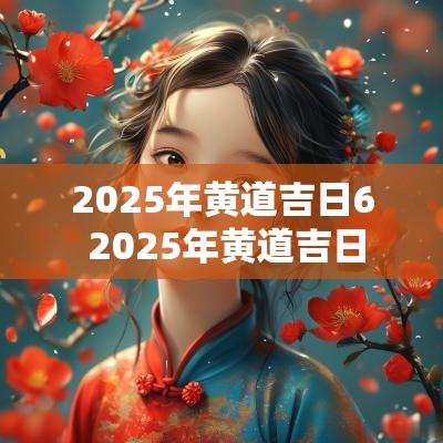 2025年黄道吉日6 2025年黄道吉日