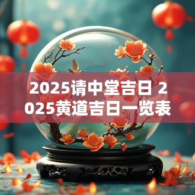 2025请中堂吉日 2025黄道吉日一览表