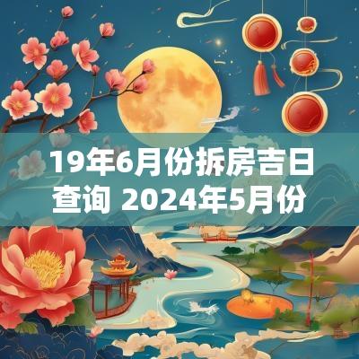 19年6月份拆房吉日查询 2025年5月份拆房黄道吉日