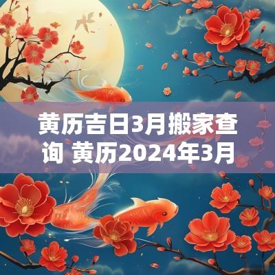 黄历吉日3月搬家查询 黄历2025年3月搬家黄道吉日查询