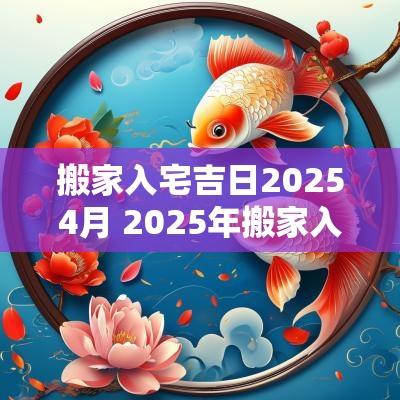 搬家入宅吉日20254月 2025年搬家入宅黄道吉日